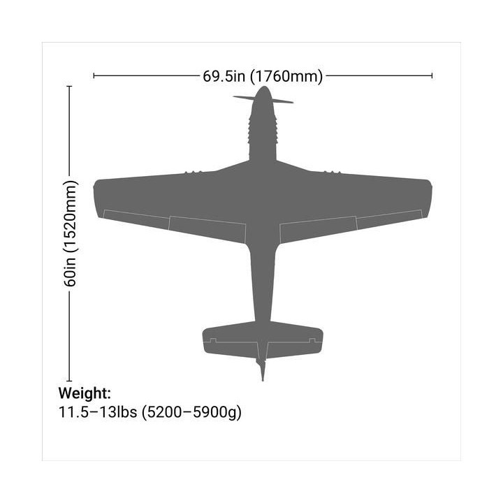 Hangar 9 P-51D Mustang 1.8m 20cc ARF