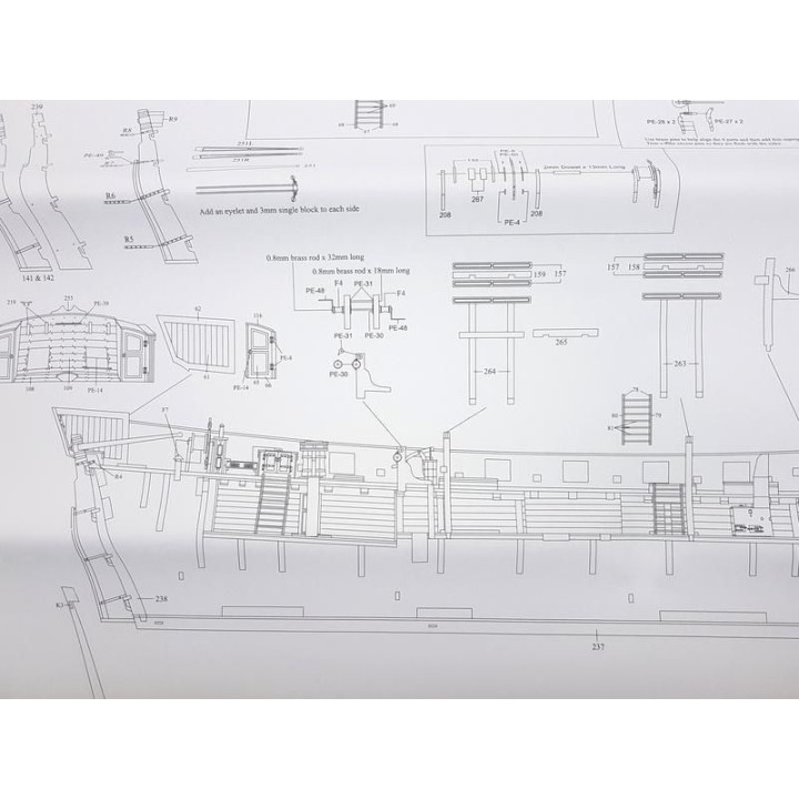 Vanguard Models HM Brig Harpy 1796 1:64 kit + měděné plankování