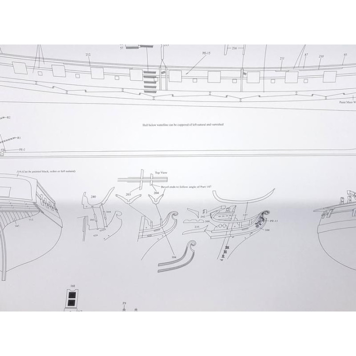 Vanguard Models HM Brig Harpy 1796 1:64 kit + měděné plankování