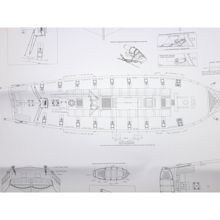 Vanguard Models HM Brig Harpy 1796 1:64 kit + měděné plankování
