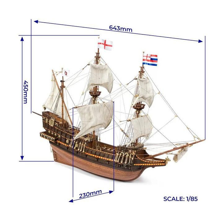 OCCRE HMS Golden Hind 1:85 kit