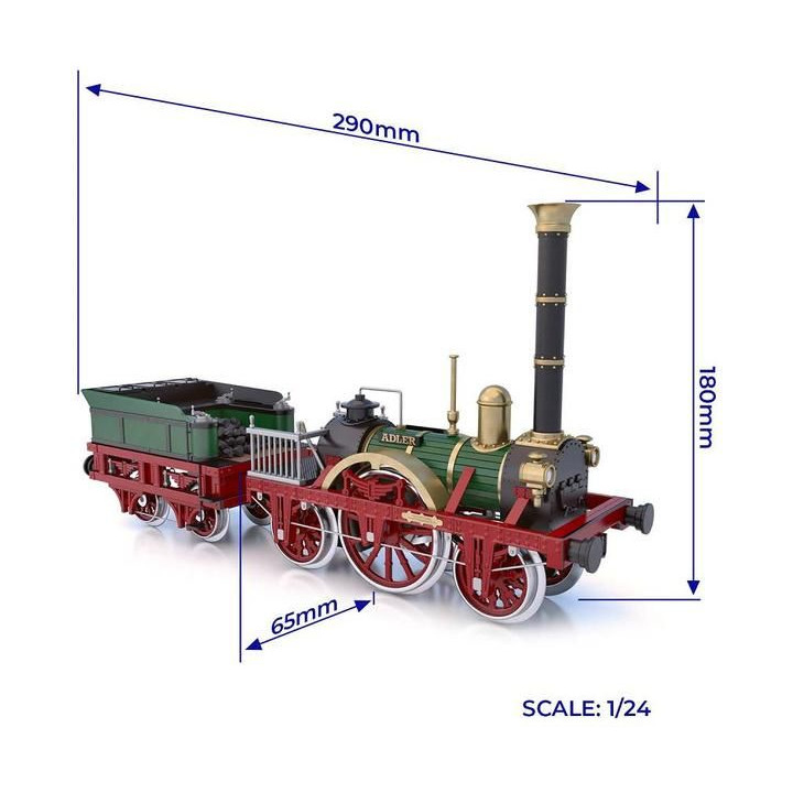 OCCRE Lokomotiva Adler 1:24 kit