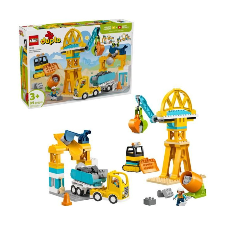 LEGO DUPLO - Staveniště a vozidla 3 v 1