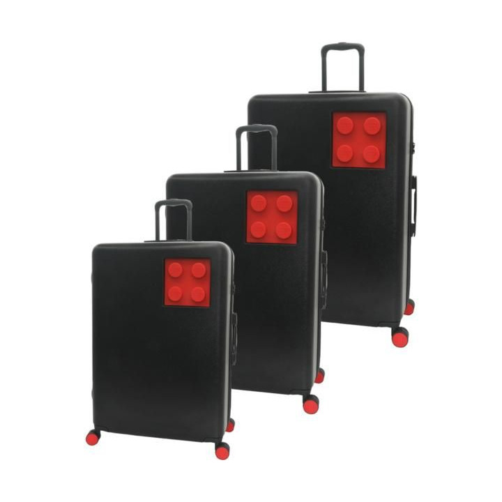 LEGO Luggage Cestovní kufr Urban 3 dílný set - černý/červený