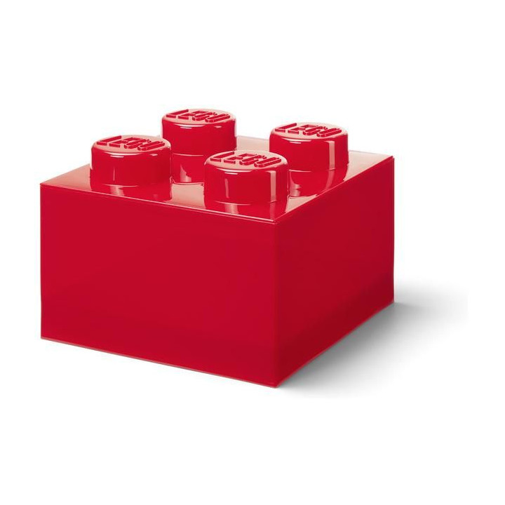 LEGO úložný box s víkem 250x250x180mm - třpytivá fialová