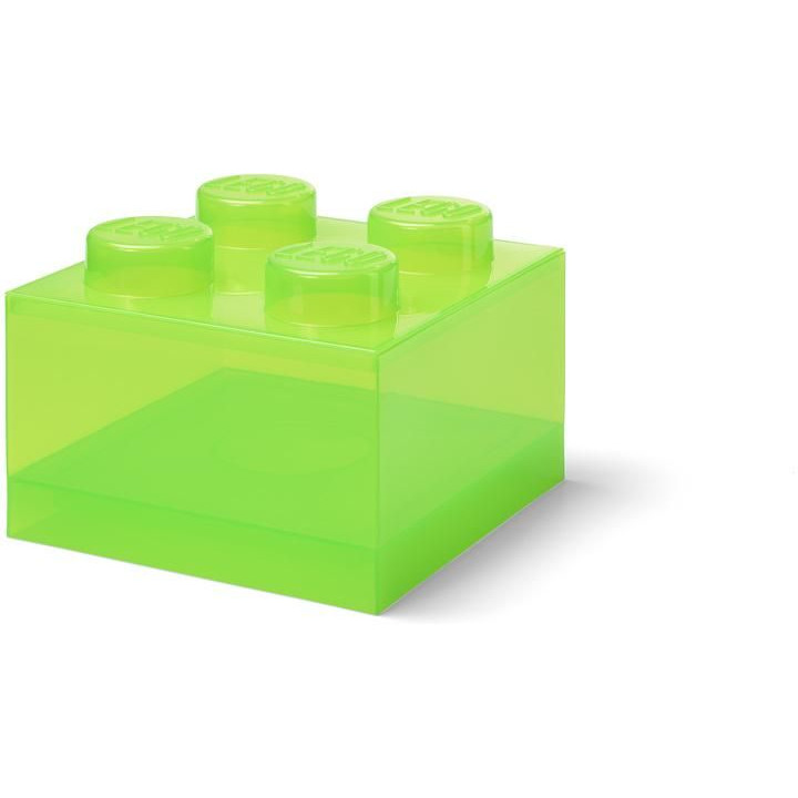 LEGO úložný box s víkem 250x250x180mm - třpytivá modrá