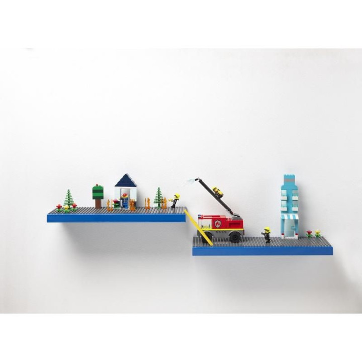 LEGO polička na vystavení stavebnic - červená