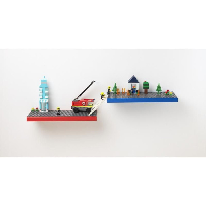 LEGO polička na vystavení stavebnic - červená