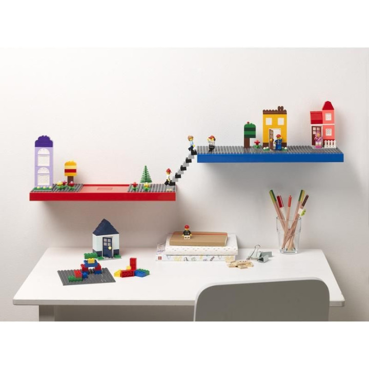 LEGO polička na vystavení stavebnic - modrá