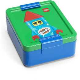 LEGO box na svačinu 170x135x69mm - Rocket modrý/zelený