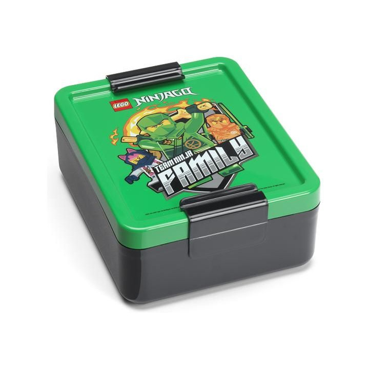 LEGO box na svačinu 170x135x69mm - Ninjago zelený