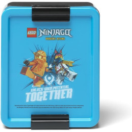 LEGO box na svačinu 170x135x69mm - Ninjago modrý