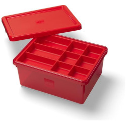 LEGO úložný box s organizerém je dokonalý box pro třídění, ukládání a nekonečné stavění - aniž bys kdy ztratil své LEGO dílky! Rozměry: 38 x 16 x 30 cm, objem 18 litrů.