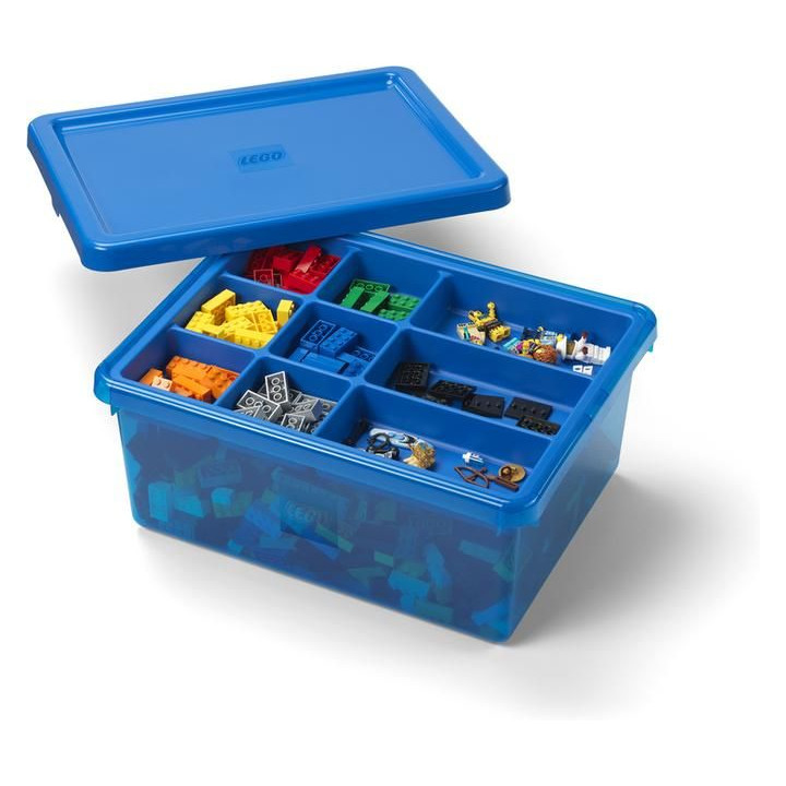 LEGO úložný box s organizérem červený