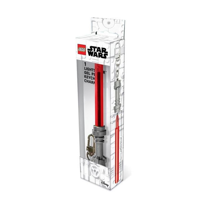 LEGO Star Wars gelové pero Světelný meč s klipem - červené