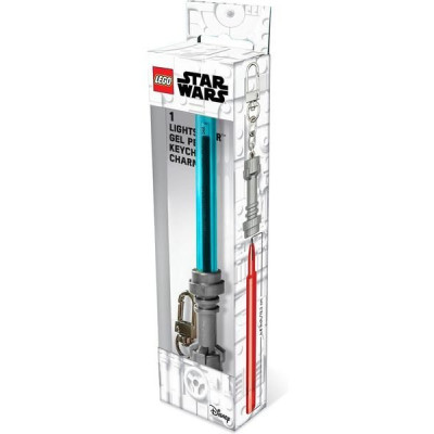 LEGO Star Wars gelové pero Světelný meč s klipem - azurové