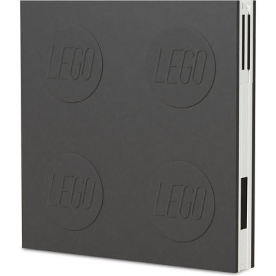LEGO Zápisník s gelovým perem jako klipem a náhradní náplní - černý
