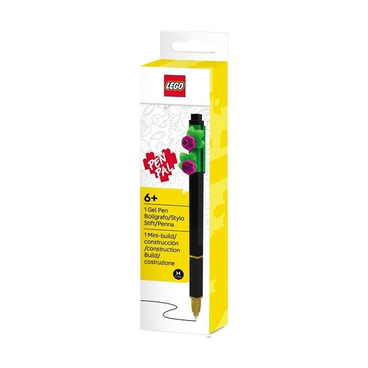 LEGO Gelové pero černé - Botanicals růžová květina