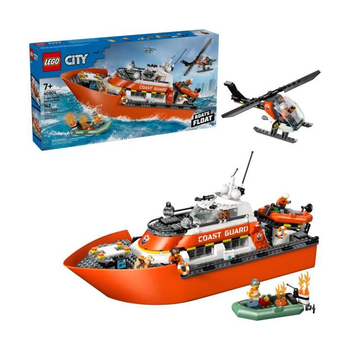 LEGO City - Záchranný člun pobřežní hlídky a vrtulník