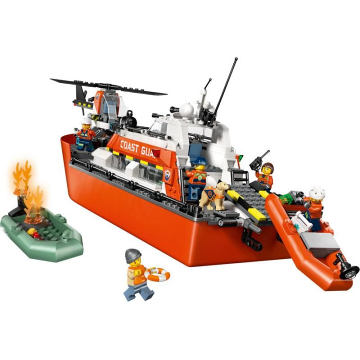 LEGO City - Záchranný člun pobřežní hlídky a vrtulník