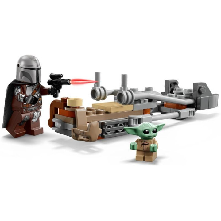 LEGO Star Wars - Mandalorian a Grogu a spídrová motorka