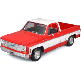 Maisto Chevrolet C10 Cheyenne Super 1:18 1974 červeno-bílá
