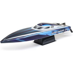 Rychlostní člun střední velikosti Proboat Sonicwake 24" s exkluzivní funkcí automatického otočení (Self-righting). Instalován je vodou chlazený střídavý motor 2500Kv a regulátor Spektrum 50A pro rychlost až 56 km/h. Vše potřebné je v balení - vč....