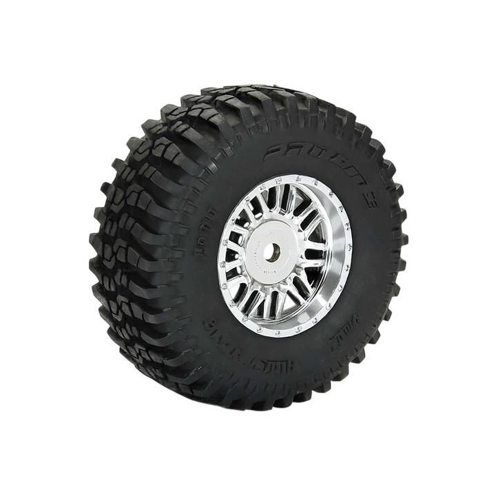 Pro-Line kolo s pneu 1:14 Flat Iron H12, disk chrom Diablo (4): Typhon Grom
