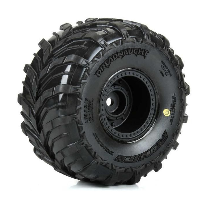 Pro-Line kolo 1:16, pneu Dreadnaught, disk černý (4): Arrma Gorgon/Quake Grom
