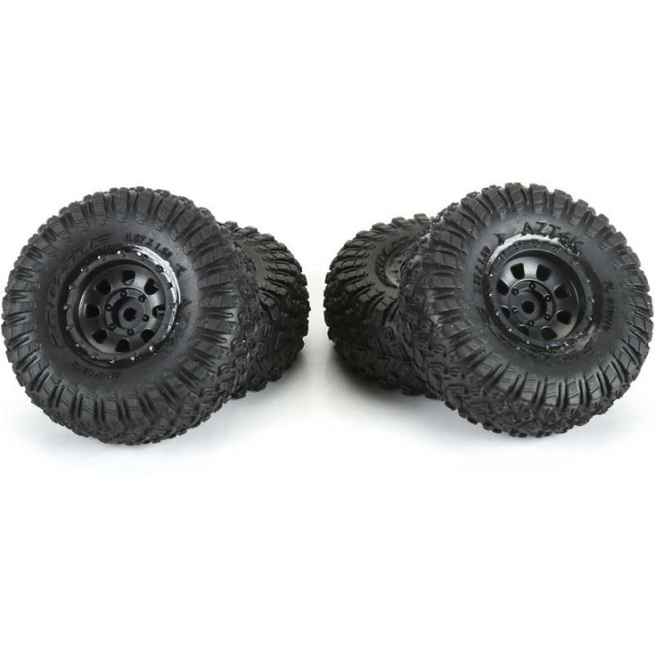 Pro-Line kolo 1:30, pneu Aztek, disk černý Clobber (4): Axial SCX30