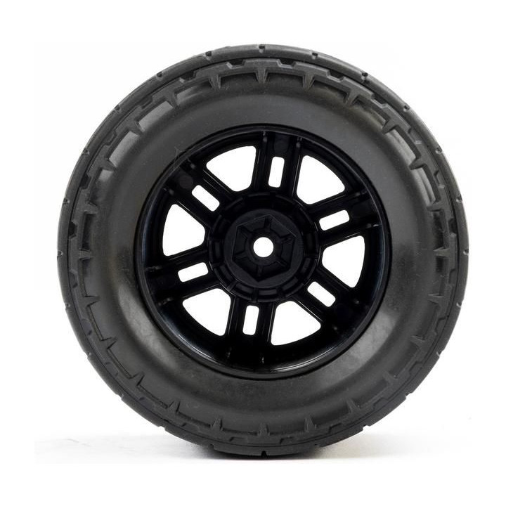 Pro-Line kolo 1:16 s pneu Menace, disk Split Six černý 12mm (2): Arrma Mini Kraton