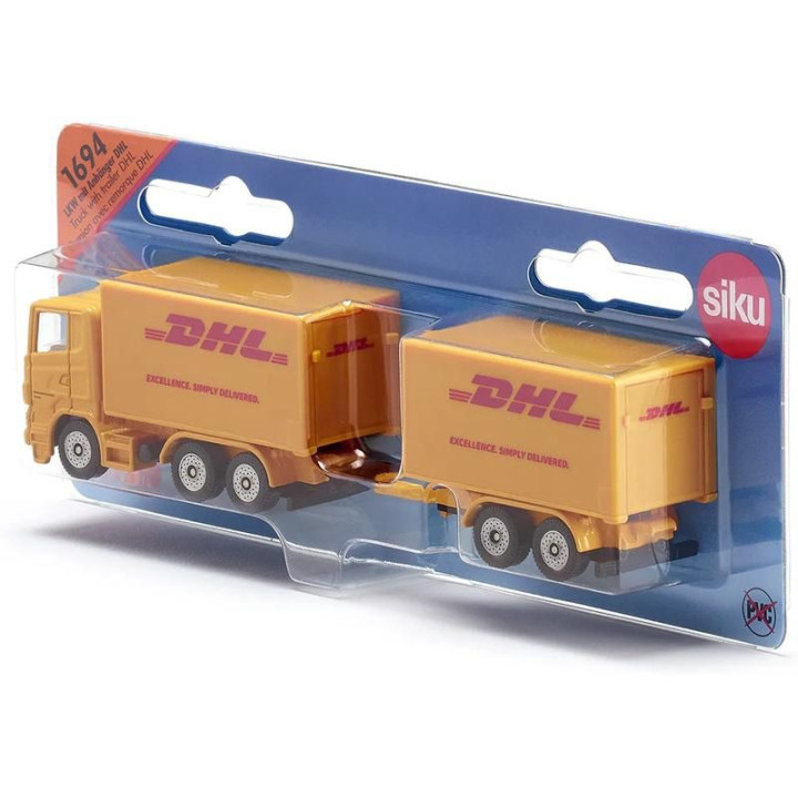 SIKU Blister - DHL kamion s přívěsem
