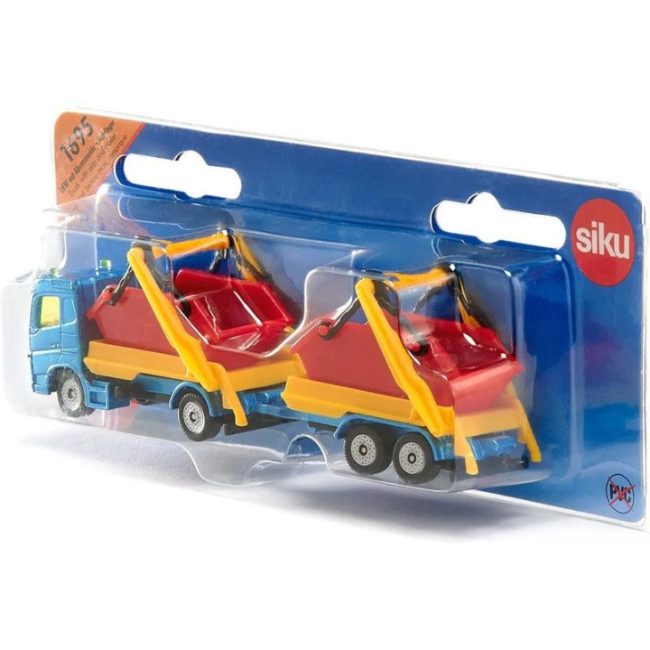 SIKU Blister - nákladní auto s korbou a vlekem