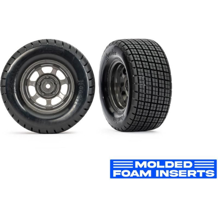 Traxxas kolo 2.2/3.0", disk dirt oval šedý, pneu Hoosier (2) (2WD přední)