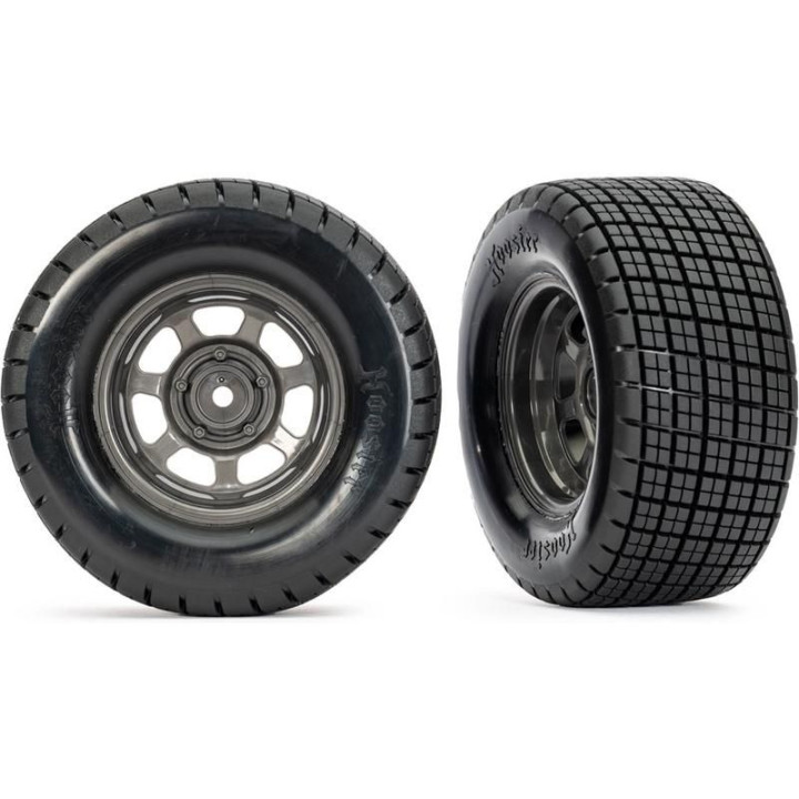 Traxxas kolo 2.2/3.0", disk dirt oval grafitově šedý, pneu Hoosier (2) (2WD přední)