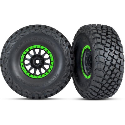 Traxxas kolo 3.2/2.2", disk Method Racing zelený, pneu Baja KR3 (2)