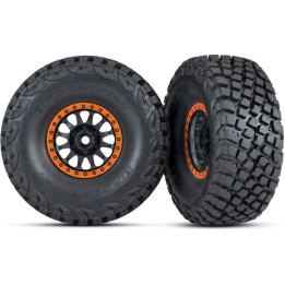 Traxxas kolo 3.2/2.2", disk Method Racing oranžový, pneu Baja KR3 (2)