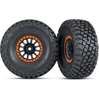Traxxas kolo 3.2/2.2", disk Method Racing oranžový, pneu Baja KR3 (2)