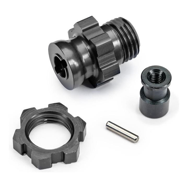 Traxxas náboj kola krátký 17mm s drážkami šedý