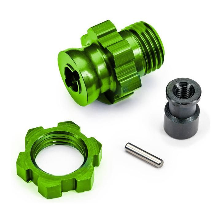 Traxxas náboj kola krátký 17mm s drážkami zelený