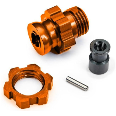 Traxxas náboj kola krátký 17mm s drážkami oranžový