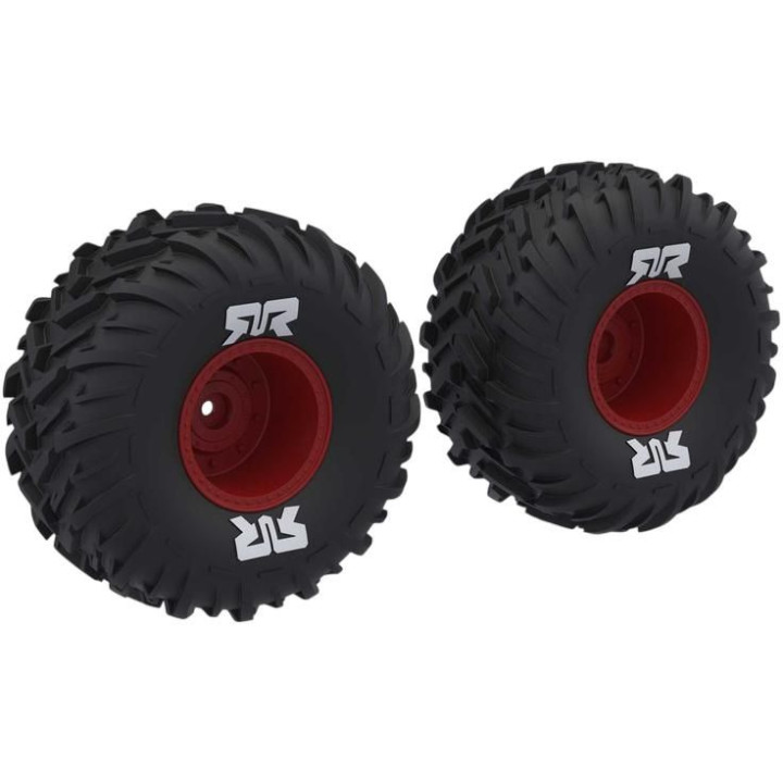 Arrma kolo s pneu dBoots Cut Chevron, disk červený (2)