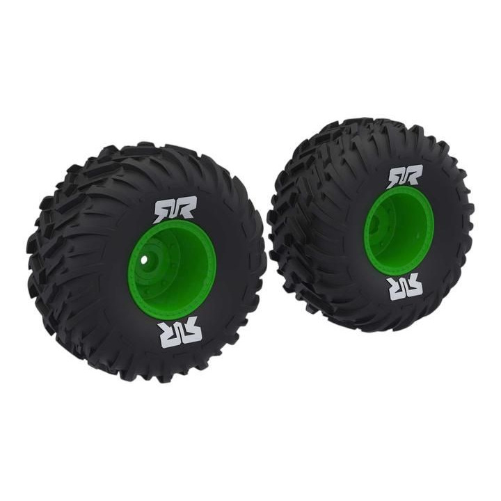 Arrma kolo s pneu dBoots Cut Chevron, disk zelený (2)