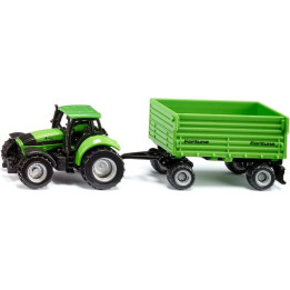SIKU Blister - traktor DEUTZ-FAHR s vlečkou Fortuna
