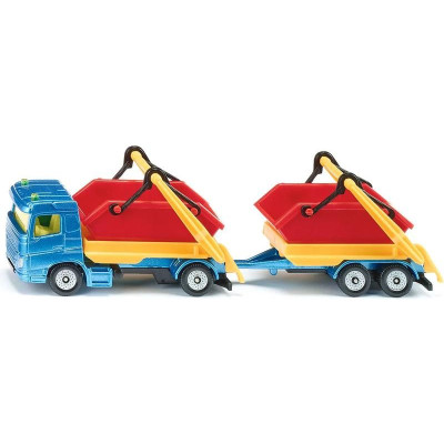 SIKU Blister - nákladní auto s korbou a vlekem
