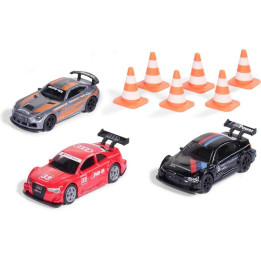 SIKU Super - závodní auta s kužely (sada 3ks)
