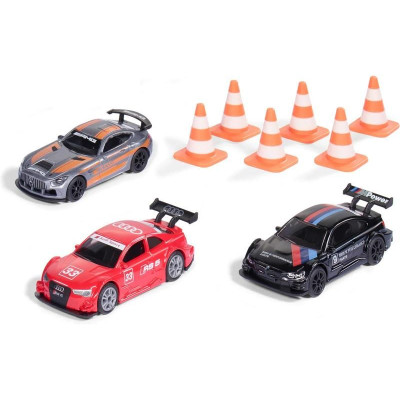 SIKU Super - závodní auta s kužely (sada 3ks)