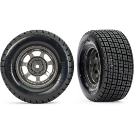 Traxxas kolo 2.2/3.0", disk dirt oval šedý, pneu Hoosier (2) (2WD přední)