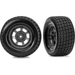 Traxxas kolo 2.2/3.0", disk dirt oval šedý, pneu Hoosier (2) (2WD zadní, 4WD)