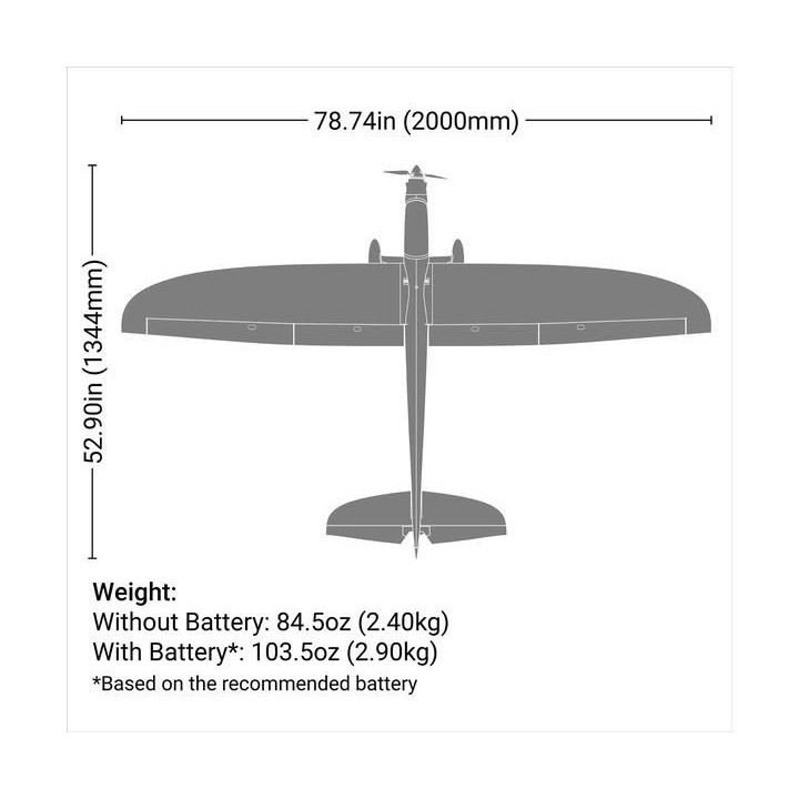 E-flite Conscendo 2.0m BNF Basic AS3X+  SAFE Select